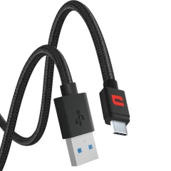 Kabel USB v USB-C, uradni polnilni kabel Crosscall 30 W - crn 1 m