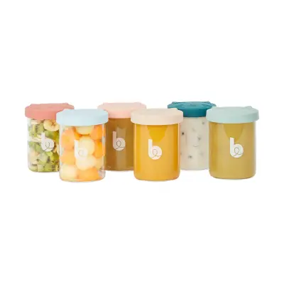Babymoov ISY BOWLS - Komplet 6 steklenih posodic za shranjevanje 250ml