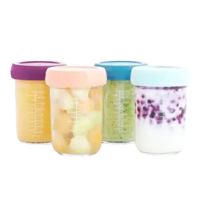 Babymoov - Steklene posodice za shranjevanje hrane, 4x 100ml + 4x 220ml