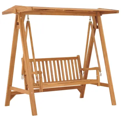 vidaXL Gugalna klop 170 cm trdna tikovina