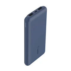 Belkin zunanja baterija za pametni telefon in tablico 10.000 mAh, 3 vrata USB in USB-C 15 W, zbirka BOOST?CHARGE - modra