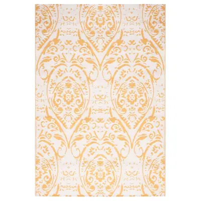 vidaXL Zunanja preproga ARAKIL rumena 140x200 cm PP