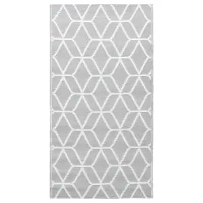 vidaXL Zunanja preproga ARAKIL siva 160x230 cm PP