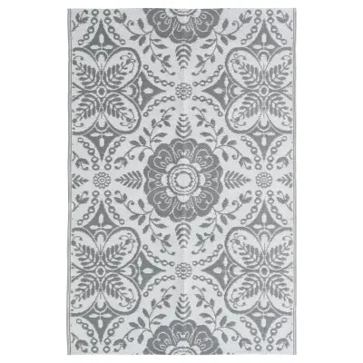 vidaXL Zunanja preproga svetlo siva 190x290 cm PP