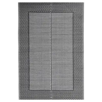 vidaXL Zunanja preproga ARAKIL črna 140x200 cm PP