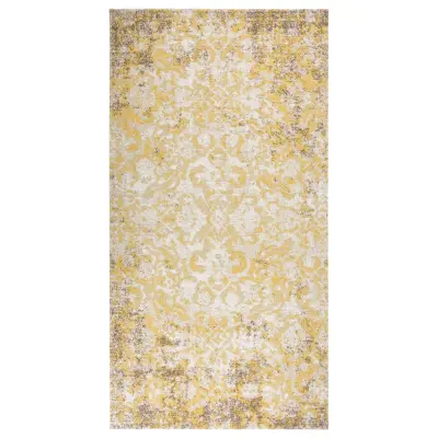 vidaXL Zunanja preproga ravno tkana 80x150 cm rumena