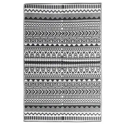 vidaXL Zunanja preproga ARAKIL črna 160x230 cm PP