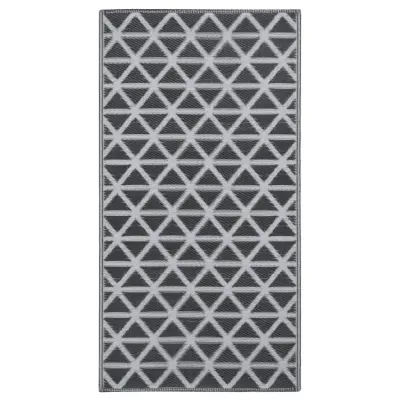 vidaXL Zunanja preproga ARAKIL črna 190x290 cm PP