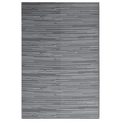 vidaXL Zunanja preproga ARAKIL Antracit 140x200 cm PP