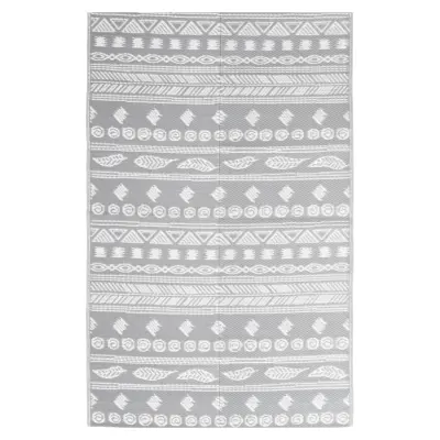 vidaXL Zunanja preproga ARAKIL siva 160x230 cm PP