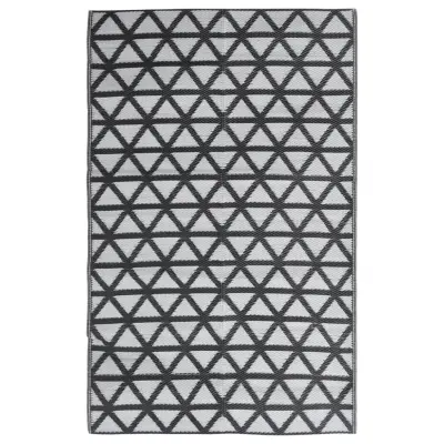 vidaXL Zunanja preproga ARAKIL črna 140x200 cm PP