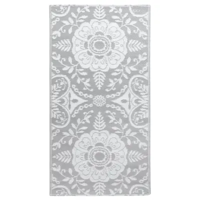 vidaXL Zunanja preproga ARAKIL svetlo siva 160x230 cm PP