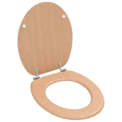 vidaXL Deska za WC školjko z MDF pokrovom dizajn bambusa