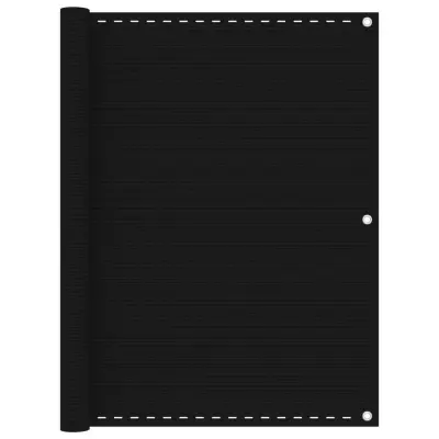 vidaXL Balkonsko platno črno 120x400 cm HDPE