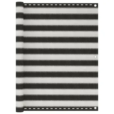 vidaXL Balkonsko platno HDPE 120x500 cm antracitno in belo