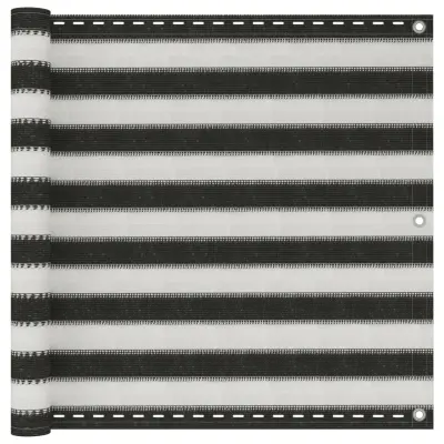 vidaXL Balkonsko platno HDPE 90x300 cm antracitno in belo