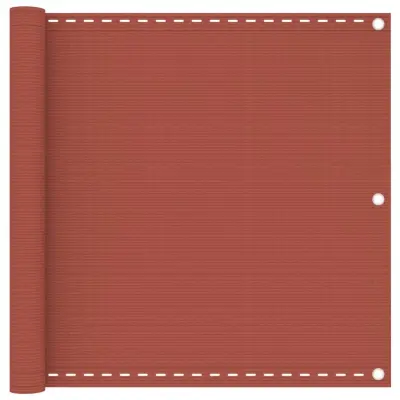 vidaXL Balkonsko platno terakota 90x500 cm HDPE