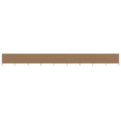 vidaXL 9-panelni vetrobran tkanina 1200x120 cm taupe