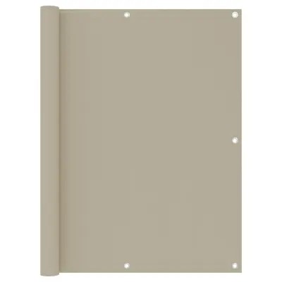 vidaXL Balkonsko platno bež 120x500 cm oksford blago