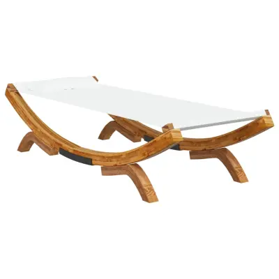 vidaXL Zunanja postelja 100x188,5x44 cm trden les krem