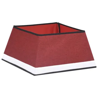 vidaXL Podloga za novoletno jelko rdeča in bela 48x48x25 cm