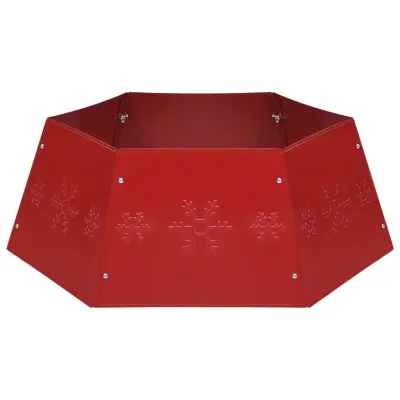 vidaXL Podloga za novoletno jelko rdeča Ø68x25 cm