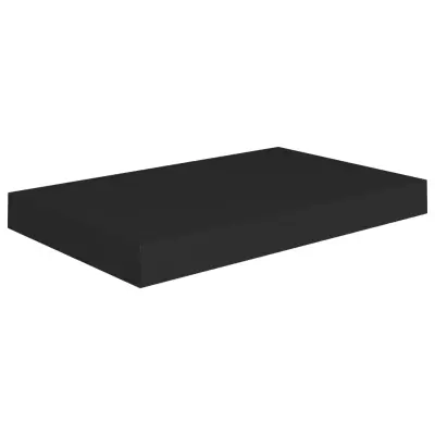 vidaXL Stenska polica črna 40x23x3,8 cm MDF