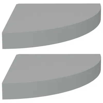 vidaXL Kotne police 2 kosa sive 25x25x3,8 cm MDF