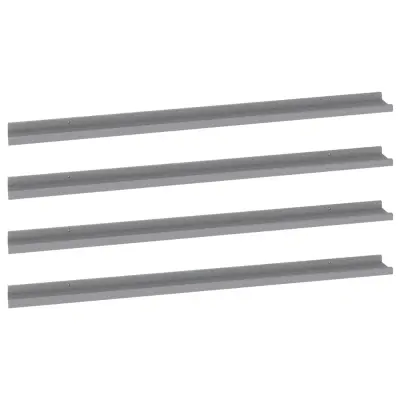 vidaXL Stenske police 4 kosi sive 115x9x3 cm
