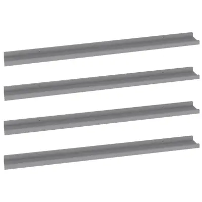 vidaXL Stenske police 4 kosi sive 100x9x3 cm
