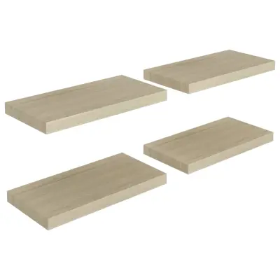 vidaXL Stenske police 4 kosi barva hrasta 50x23x3,8 cm MDF