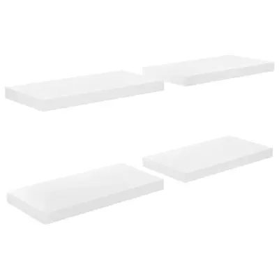 vidaXL Lebdeče police 4 kosi visok sijaj bele 50x23x3,8 cm MDF