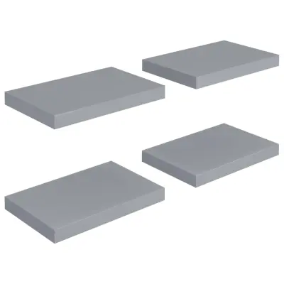 vidaXL Stenske police 4 kosi sive 40x23x3,8 cm MDF