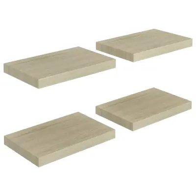 vidaXL Stenske police 4 kosi barva hrasta 40x23x3,8 cm MDF