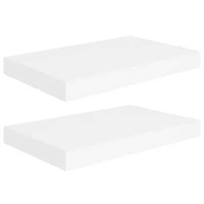 vidaXL Stenske police 2 kosa bele 40x23x3,8 cm MDF