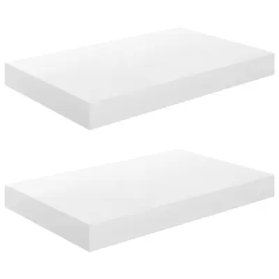 vidaXL Lebdeče police 2 kosa visok sijaj bele 40x23x3,8 cm MDF