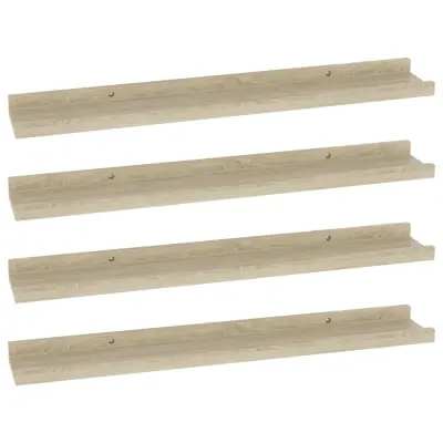 vidaXL Stenske police 4 kosi sonoma hrast 60x9x3 cm