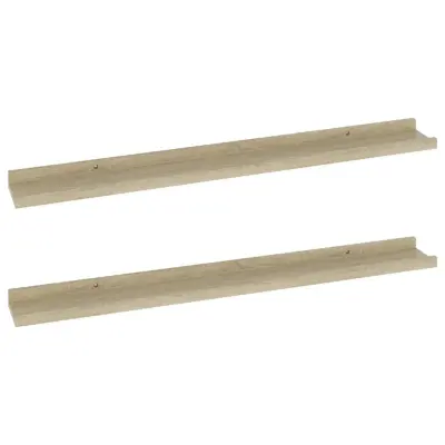 vidaXL Stenska polica 2 kosa sonoma hrast 80x9x3 cm