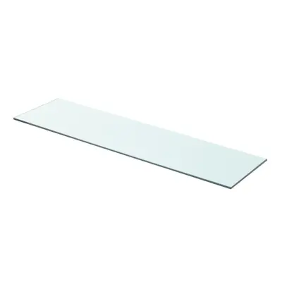 vidaXL Polica Prosojno Steklo 80x20 cm