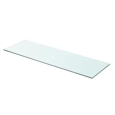 vidaXL Polica Prosojno Steklo 80x25 cm