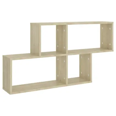 vidaXL Stenska polica sonoma hrast 100x18x53 cm inženirski les
