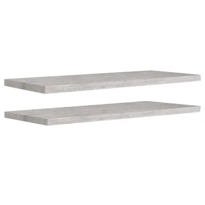 vidaXL Stenske police 2 kosa betonsko sive 90x23,5x3,8 cm MDF