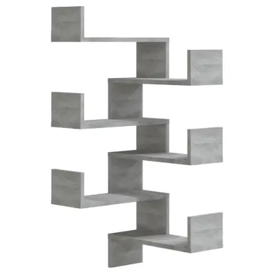 vidaXL Stenska kotna polica 2 kosa siva sonoma 40x40x50 cm