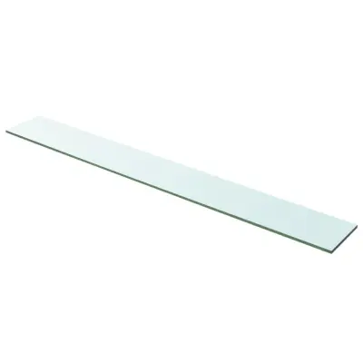 vidaXL Polica Prosojno Steklo 100x12 cm