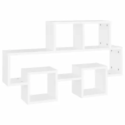 vidaXL Stenska polica v obliki avtomobila bela 82x15x51 cm iverna pl.