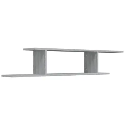 vidaXL Stenska TV polica siva sonoma 125x18x23 cm inženirski les
