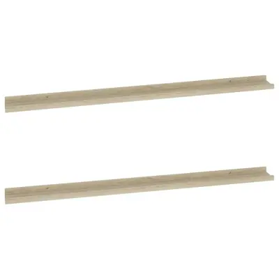 vidaXL Stenska polica 2 kosa sonoma hrast 115x9x3 cm