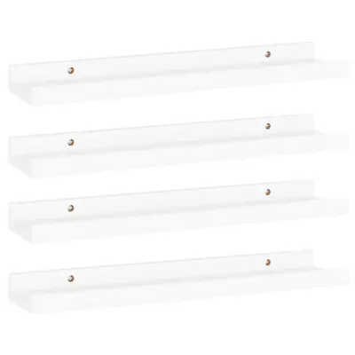 vidaXL Stenske police 4 kosi bele 40x9x3 cm
