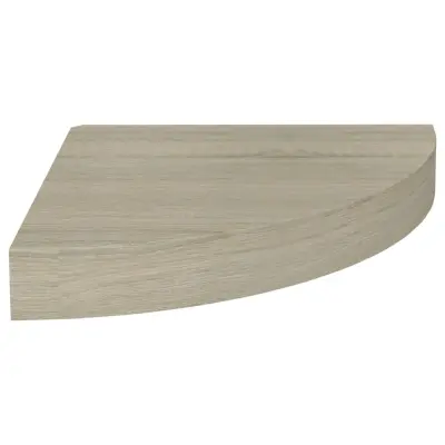 vidaXL Kotna polica barva hrasta 25x25x3,8 cm MDF