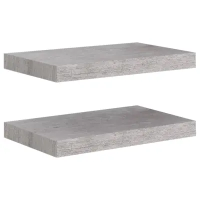 vidaXL Stenske police 2 kosa betonsko sive 40x23x3,8 cm MDF